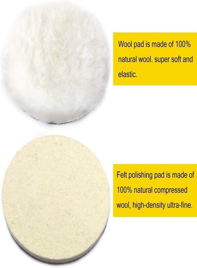 DIY Crafts Density Felt Pad Only For Your Kit Polishing Drill Buffing Felt Pads Waxing Sealing Glaze Finishing Glass Scrach Remover (Density Felt Pad Only) (2x, 4"inch Density Felt Pad Only) - Image 4